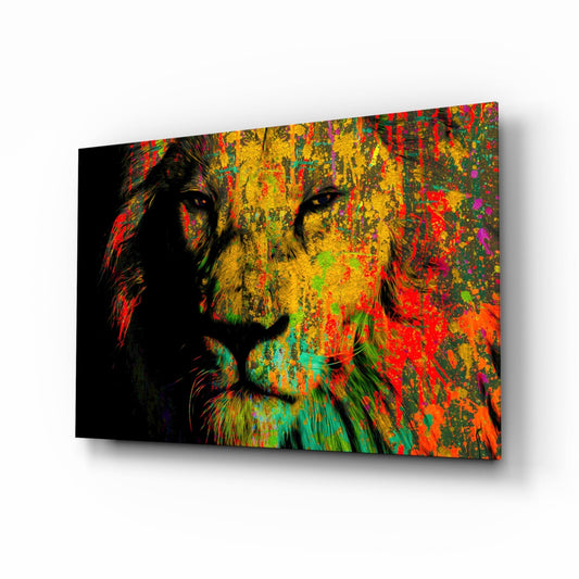 Insigneart USA Insigneart USA Eye of the Lion Glass Wall Art