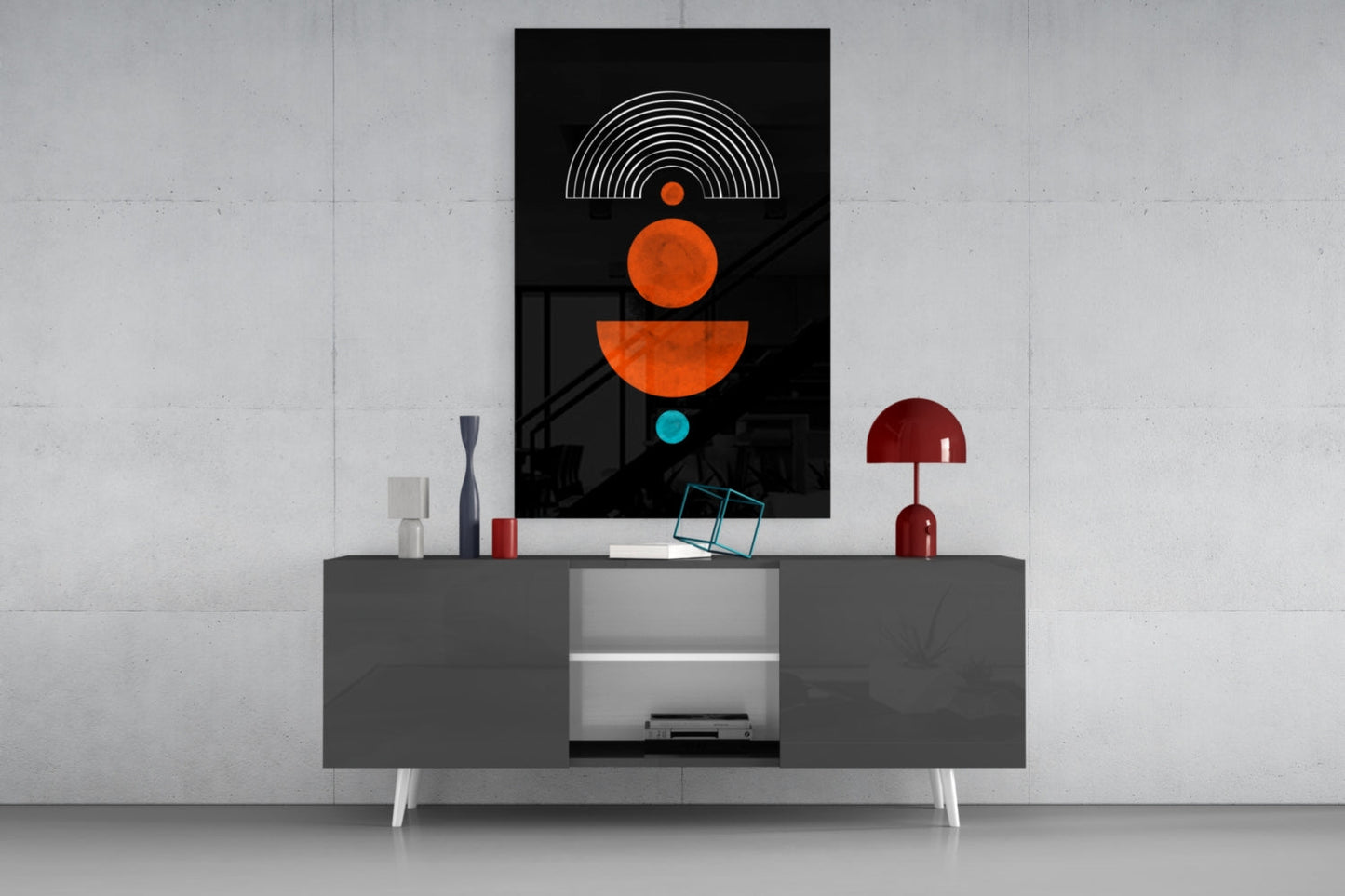 Insigneart USA Insigneart USA Dots Under the Rainbow Glass Wall Art