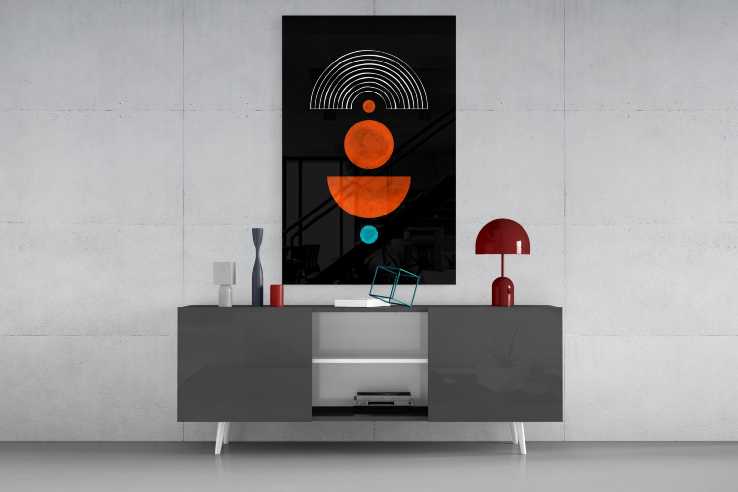 Insigneart USA Insigneart USA Dots Under the Rainbow Glass Wall Art