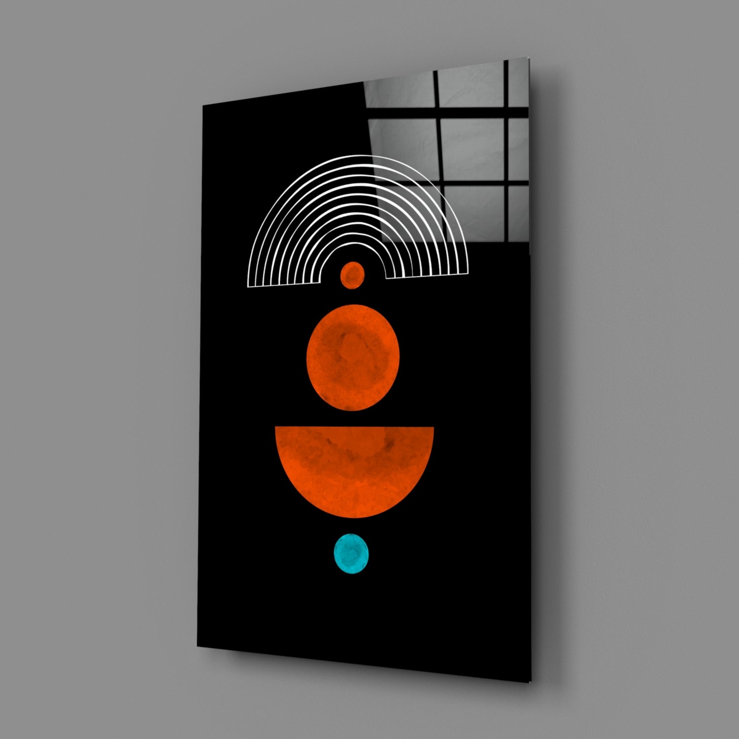 Insigneart USA Insigneart USA Dots Under the Rainbow Glass Wall Art