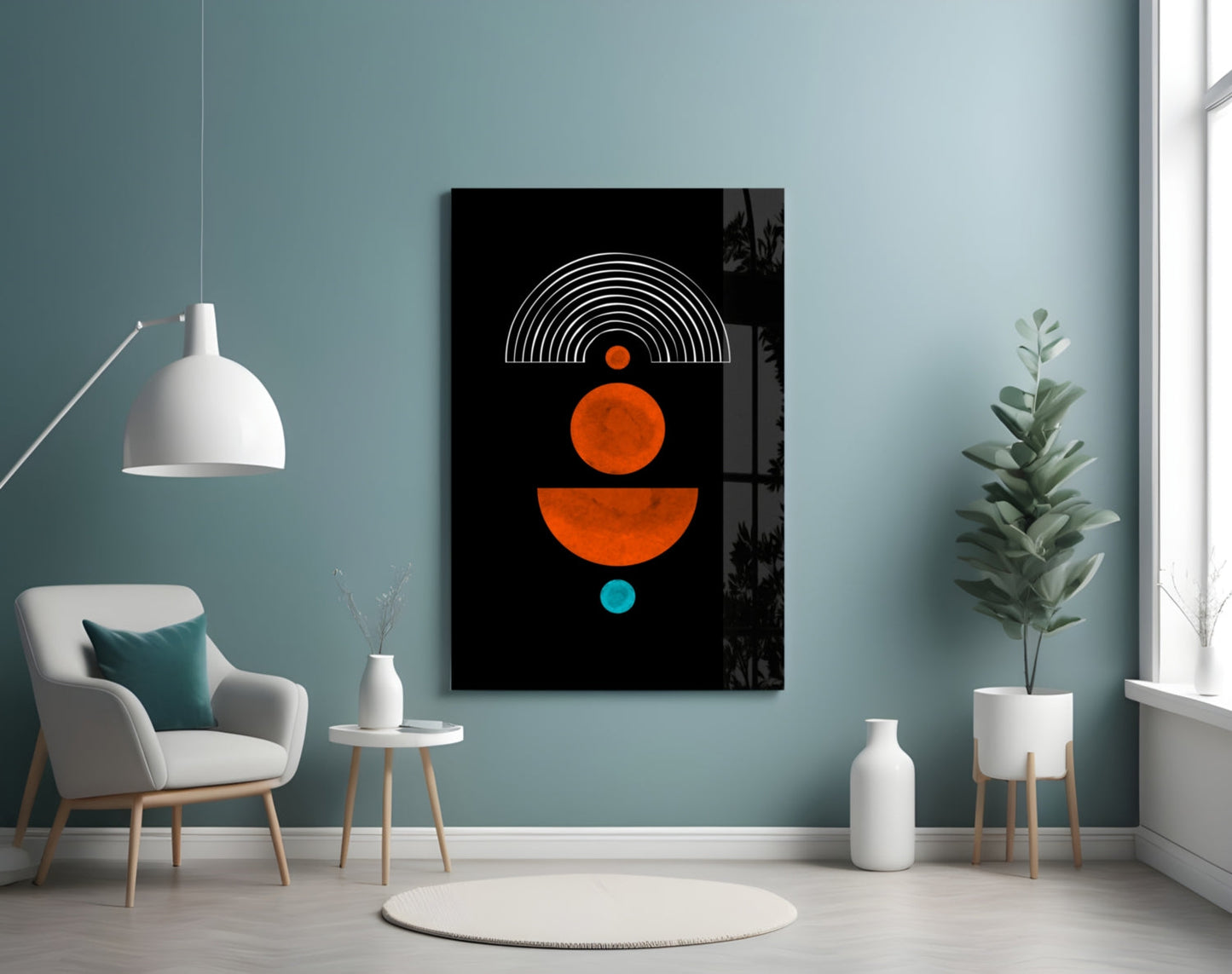 Insigneart USA Insigneart USA Dots Under the Rainbow Glass Wall Art