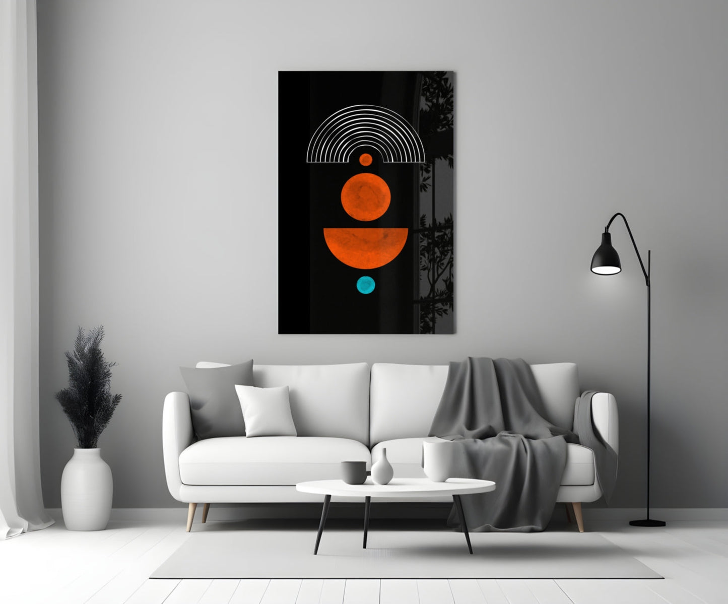 Insigneart USA Insigneart USA Dots Under the Rainbow Glass Wall Art