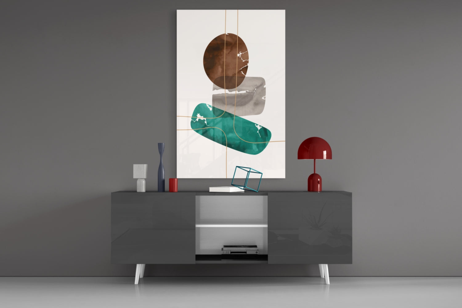 Insigneart USA Insigneart USA Dance of Earth Colors Glass Wall Art