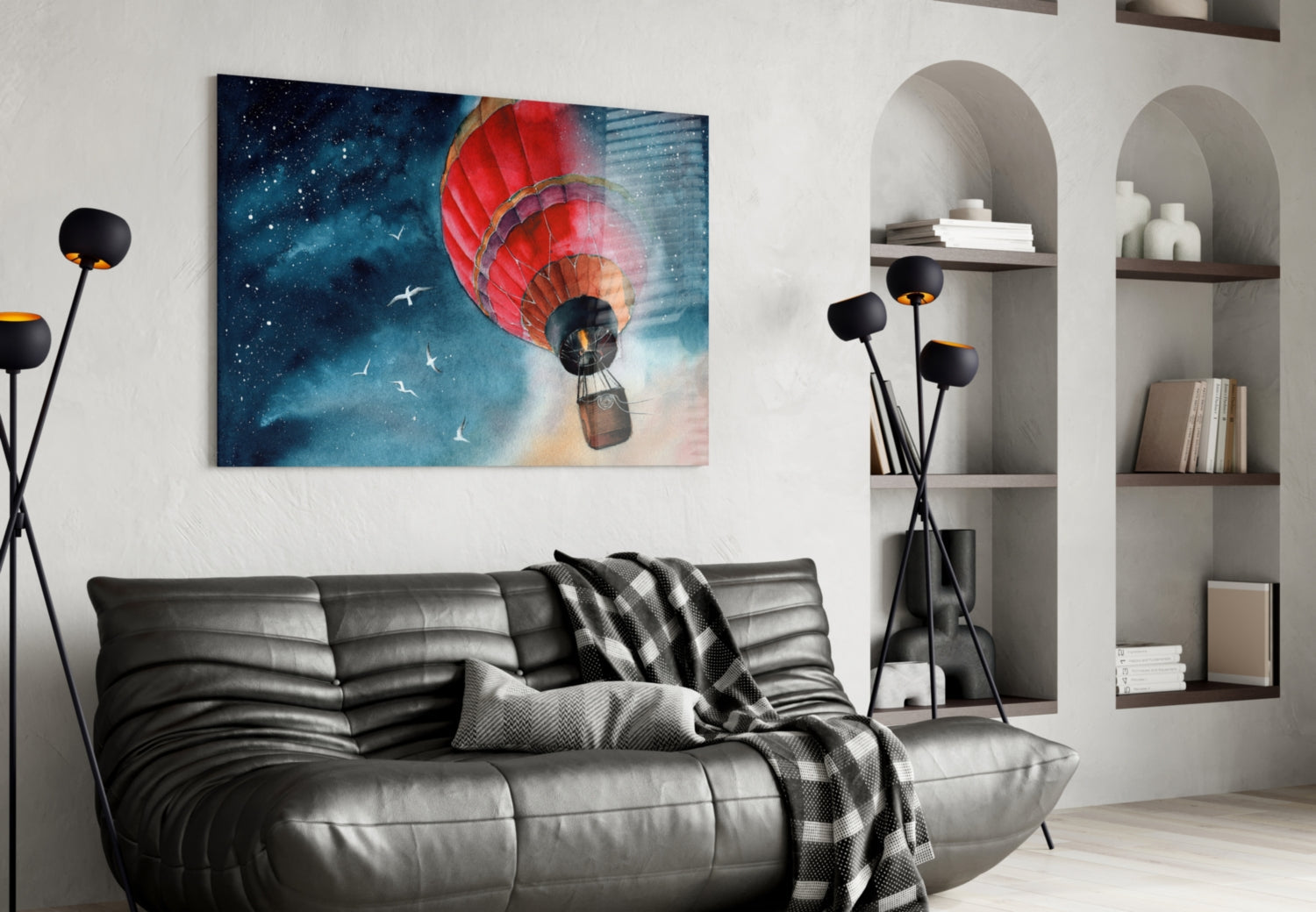Insigneart USA Insigneart USA Baloon to the Moon Glass Wall Art