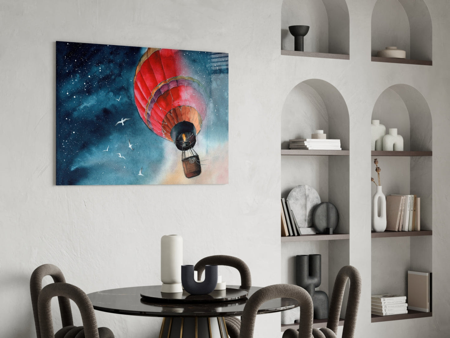 Insigneart USA Insigneart USA Baloon to the Moon Glass Wall Art