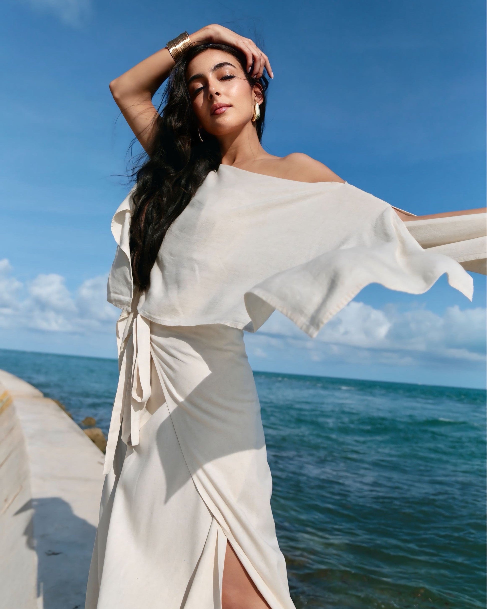 Baliawear Baliawear Cape Top - Linen