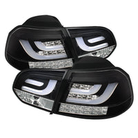 Spyder Volkswagen Golf/GTI 10-13 G2 Type With Light Bar LED Tail Lights Black ALT-YD-VG10-LED-G2-BK OffRoadUSA.com