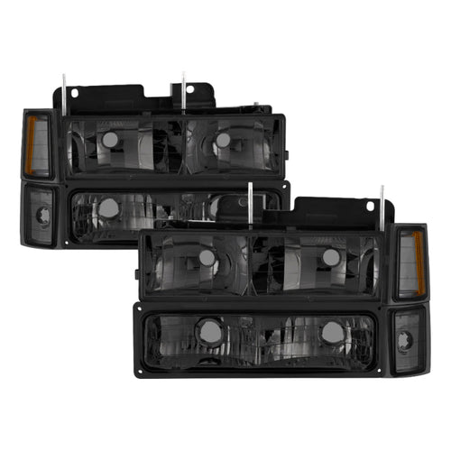xTune Chevy Suburban 94-98 Headlights w/ Corner & Parking Lights 8pcs Smoked HD-JH-CCK88-AM-SM-SET OffRoadUSA.com