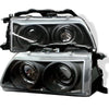 Spyder Honda Civic 90-91/CRX 90-91 Projector Headlights LED Halo Blk PRO-YD-HC90-HL-BK OffRoadUSA.com