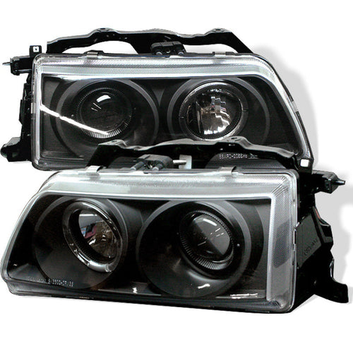 Spyder Honda Civic 90-91/CRX 90-91 Projector Headlights LED Halo Blk PRO-YD-HC90-HL-BK OffRoadUSA.com