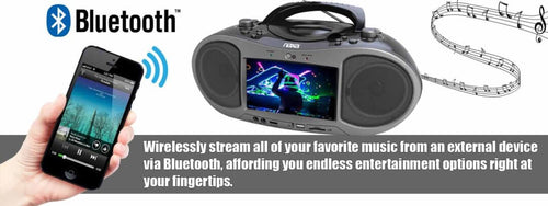 7" Bluetooth® DVD Boombox Jupiter Gear