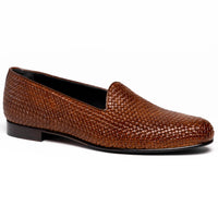 Zelli Italia 15-211-CGN CESTINO Calfskin Basketweave Slip On, Cognac