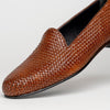 Zelli Italia 15-211-CGN CESTINO Calfskin Basketweave Slip On, Cognac