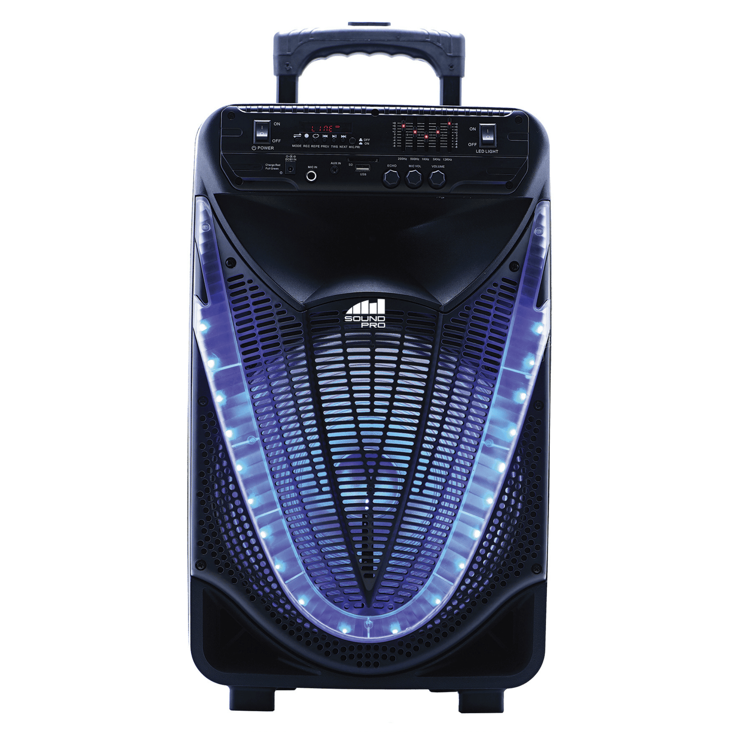 Portable 12 inch Bluetooth Party Speaker with Disco Light