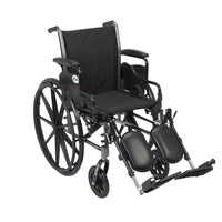 Cruiser III Light Weight Wheelchair with Flip Back Removable Arms, Desk Arms, Elevating Leg Rests, 20" Seat RIO Medical Supplies