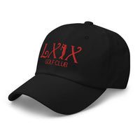 LXIX GOLF CLUB LXIX GOLF CLUB Curve Logo Dad Hat - Red Logo