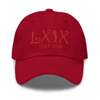 LXIX GOLF CLUB LXIX GOLF CLUB Curve Logo Dad Hat - Red Logo