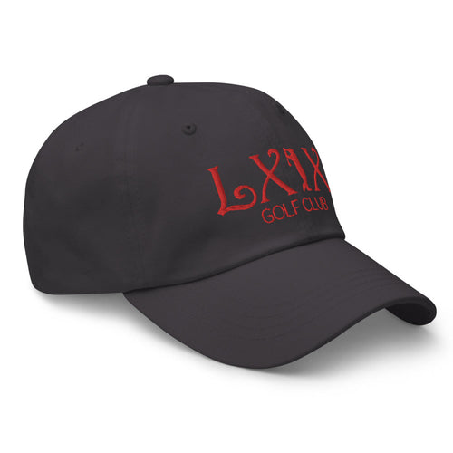 LXIX GOLF CLUB LXIX GOLF CLUB Curve Logo Dad Hat - Red Logo