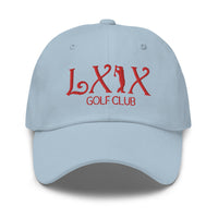 LXIX GOLF CLUB LXIX GOLF CLUB Curve Logo Dad Hat - Red Logo