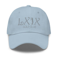 LXIX GOLF CLUB LXIX GOLF CLUB Curve Logo Dad Hat - Gray Logo