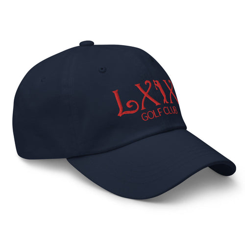 LXIX GOLF CLUB LXIX GOLF CLUB Curve Logo Dad Hat - Red Logo