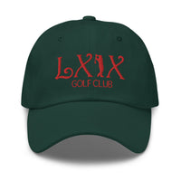 LXIX GOLF CLUB LXIX GOLF CLUB Curve Logo Dad Hat - Red Logo