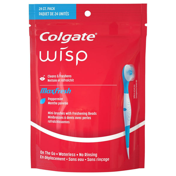 Colgate Max Fresh Wisp Disposable Mini Toothbrush; Peppermint; 24 Count EasyOptionXY LLC