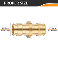 PEX A Expansion 1/2" PEX x 1/2" PEX Expansion Coupling (Lead Free) Plumbingsell