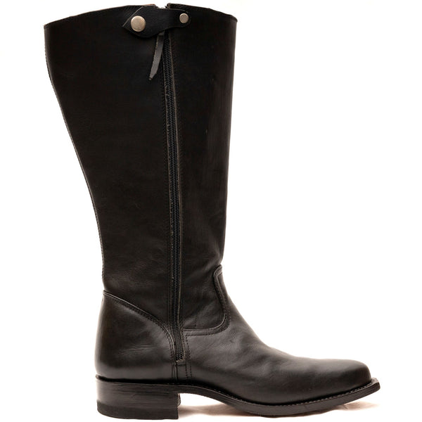 Cowgirl Boots With Zipper and Brooch Atitlan Leather