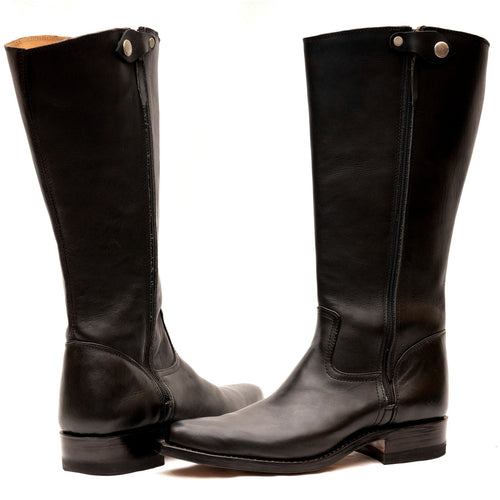 Cowgirl Boots With Zipper and Brooch Atitlan Leather