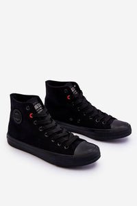 Big Star Black High top Sneakers HTO Apparel