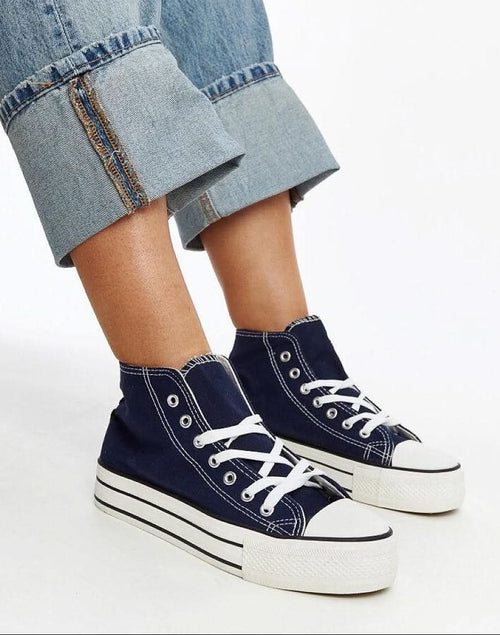 Solea Navy high-top sneakers HTO Apparel