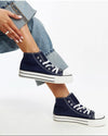 Solea Navy high-top sneakers HTO Apparel