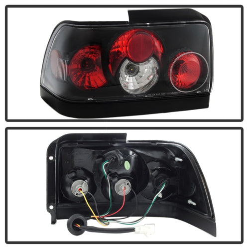 Spyder Toyota Corolla 93-97 Euro Style Tail Lights Black ALT-YD-TC93-BK OffRoadUSA.com