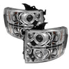 Spyder Chevy Silverado 1500 07-13 Projector Headlights LED Halo LED Chrm PRO-YD-CS07-HL-C OffRoadUSA.com