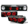 Spyder Honda CRX 88-91 Euro Style Tail Lights Black ALT-YD-HCRX88-BK OffRoadUSA.com