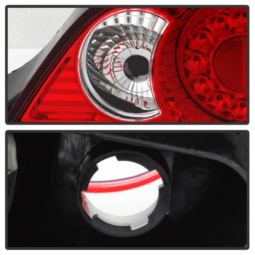 Spyder Acura RSX 02-04 LED Tail Lights Red Clear ALT-YD-ARSX02-LED-RC OffRoadUSA.com
