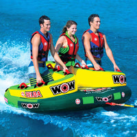 WOW Sports Zelda 1-3 Person Towable Water Tube For Pool and Lake (15-1070) Jupiter Gear
