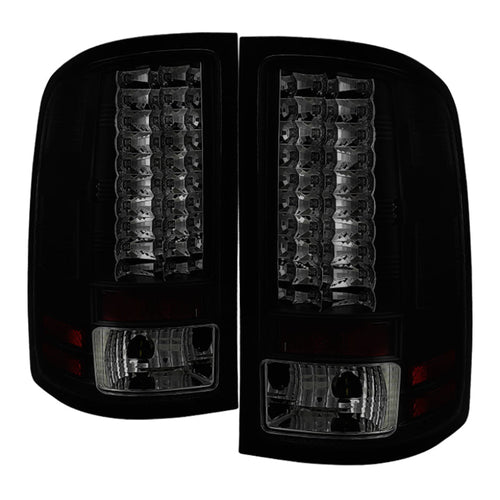 Spyder GMC Sierra 07-13 (Not 3500 Dually 4 Rear Wheels)LED Tail Lights Blk Smke ALT-YD-GS07-LED-BSM OffRoadUSA.com