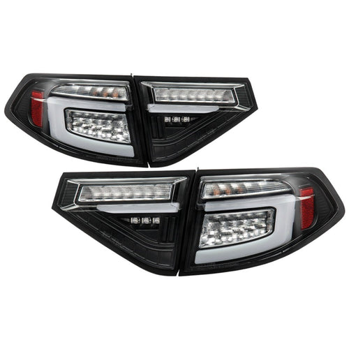 Spyder 08-14 Subara Impreza WRX Hatchback LED Tail Lights Seq Signal Black ALT-YD-SI085D-SEQ-BK OffRoadUSA.com
