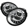 Spyder Volkswagen Beetle 1998-2005 Projector Headlights DRL Chrome PRO-YD-VB98-DRL-C OffRoadUSA.com
