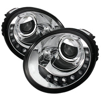 Spyder Volkswagen Beetle 1998-2005 Projector Headlights DRL Chrome PRO-YD-VB98-DRL-C OffRoadUSA.com