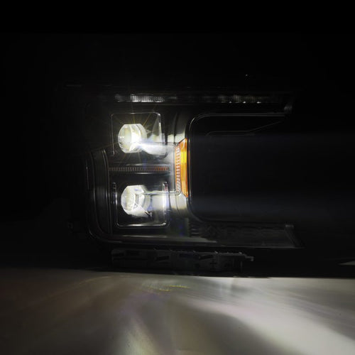 AlphaRex 18-20 Ford F-150 (Req. Conv F150 w/Stock LED) LUXX LED Proj HL Blk Actv Lgt Seq Sig SB DRL OffRoadUSA.com