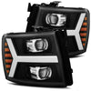 AlphaRex 07-13 Chevrolet Silverado PRO-Series Halogen Projector Headlights Black OffRoadUSA.com