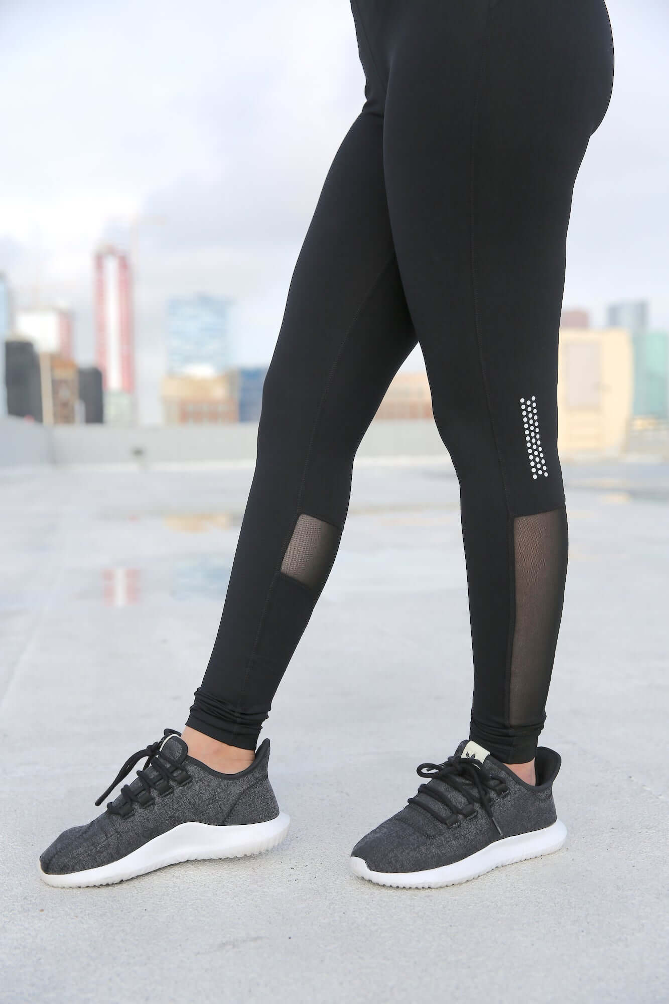 Energique Athletic Leggings with Reflective Strips and Mesh Panels Jupiter Gear