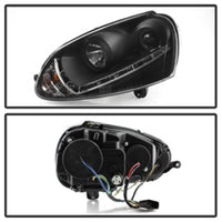 Spyder Volkswagen GTI 06-09/Jetta 06-09 Xenon/HID Model Only - DRL Black PRO-YD-VG06-HID-DRL-BK OffRoadUSA.com