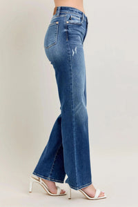 Judy Blue Full Size High Waist 90's Straight Leg Jeans HTO Apparel