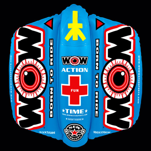 WOW Sports Zig Zag 1 Person Steerable and Towable Water Tube For Pool and Lake Jupiter Gear