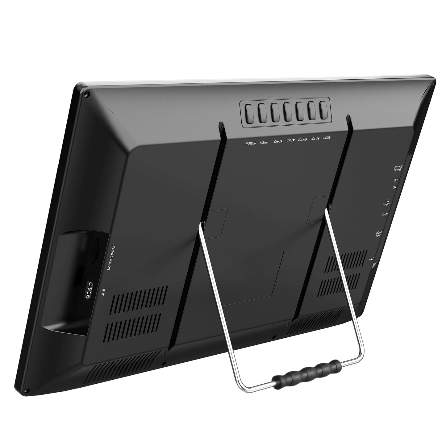Portable 16" 12 Volt Digital LED TV with USB, SD, and HDMI Input: Built-in Rechargeable Lithium Ion Battery and FM Radio