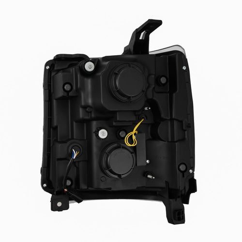 AlphaRex 16-18 Chevrolet Silverado 1500 LUXX-Series LED Projector Headlights Alpha-Black OffRoadUSA.com